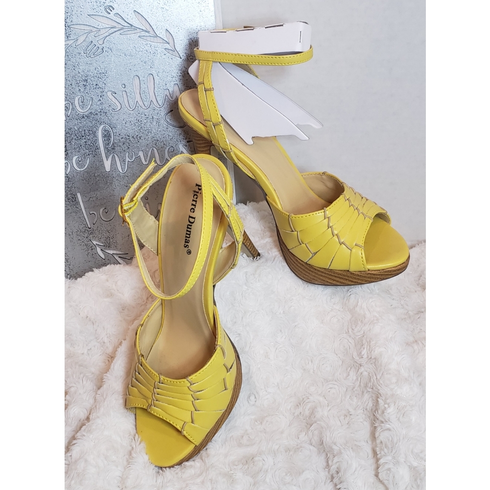 Pierre Dumas basket weave sandal platform